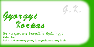 gyorgyi korpas business card